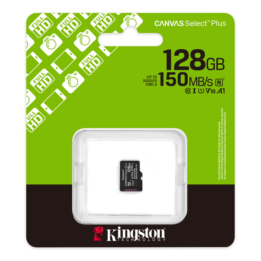 canvas select plus microsd-minneskort - kapacitet=256 gb adapter=sd-adapter