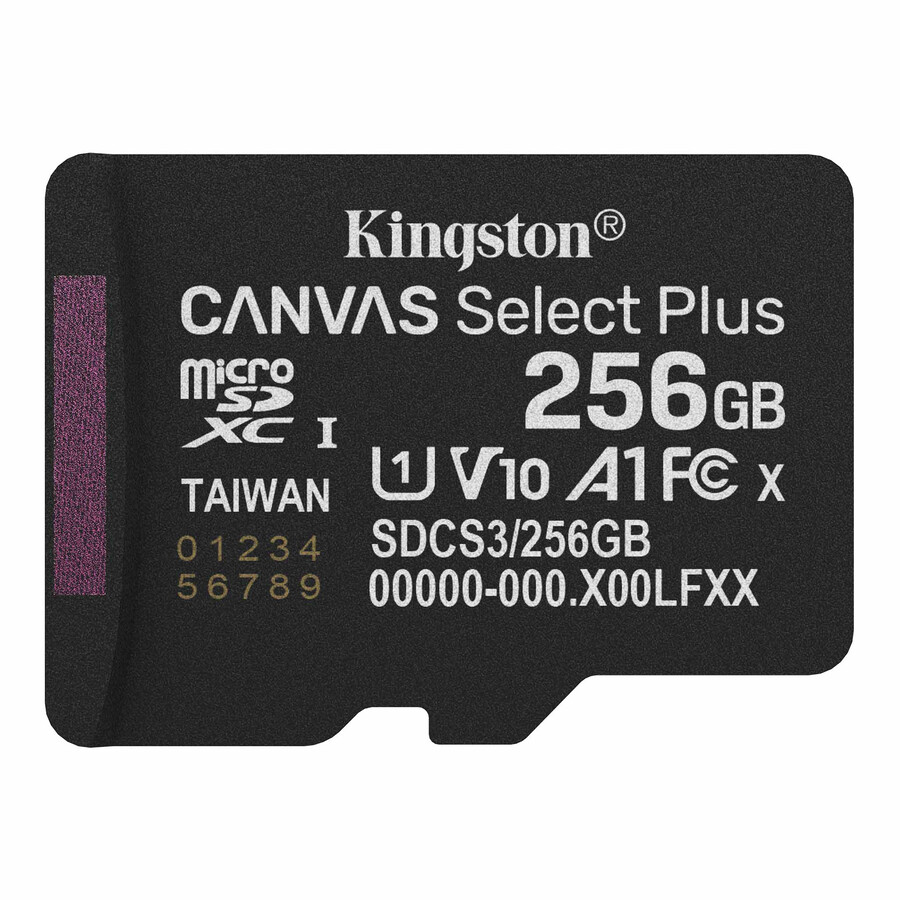 canvas select plus microsd-minneskort - kapacitet=256 gb adapter=ingen
