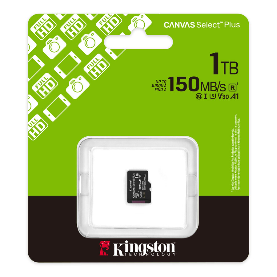 canvas select plus microsd-minneskort - kapacitet=512 gb adapter=ingen
