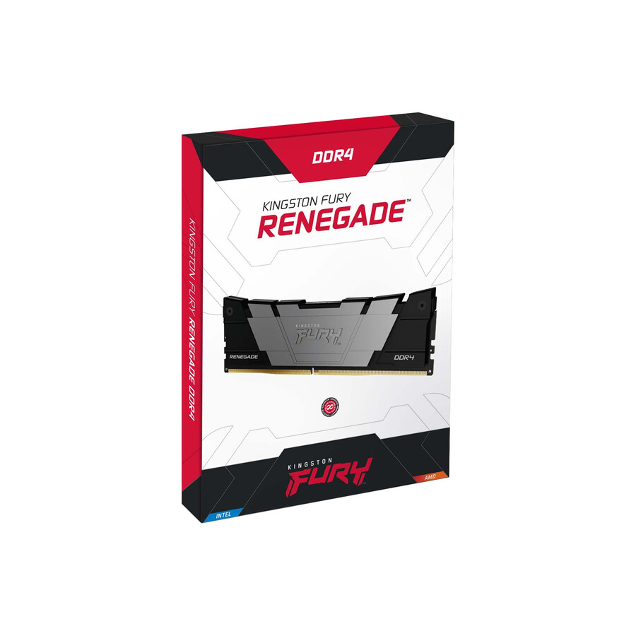 kingston fury renegade ddr4-minne - hastighet=3600mts total kit kapacitet=64gb kit=kit med 2 dram densitet=16gbit