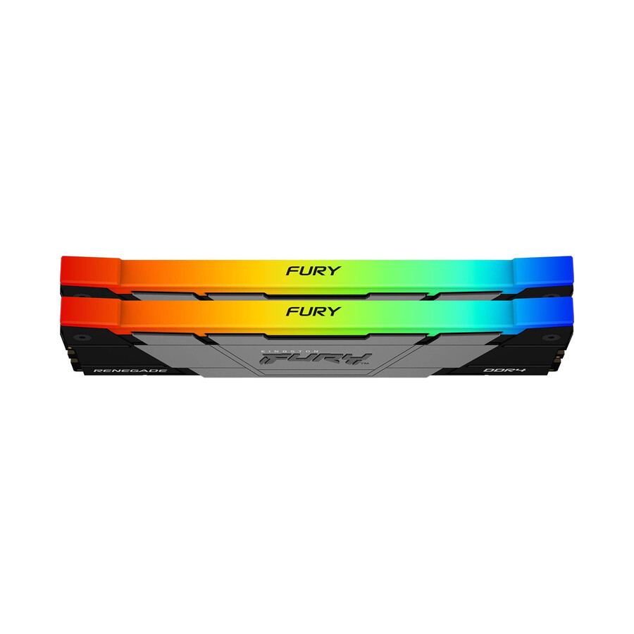 kingston fury renegade ddr4 rgb-minne - hastighet=4000mts total kit kapacitet=16gb kit=kit med 2 dram-minnens densitet=8gbit