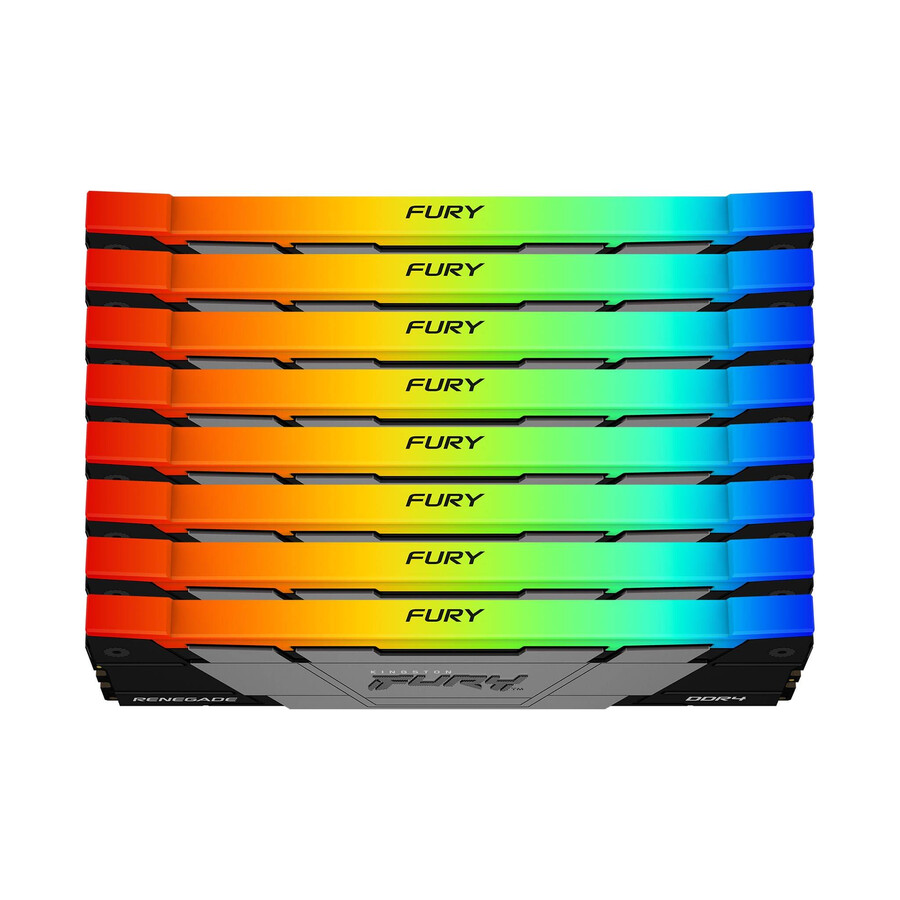 kingston fury renegade ddr4 rgb-minne - hastighet=4266 ms total kit kapacitet=16 gb kit=kit med 2 dram-minnen densitet=8 gbit