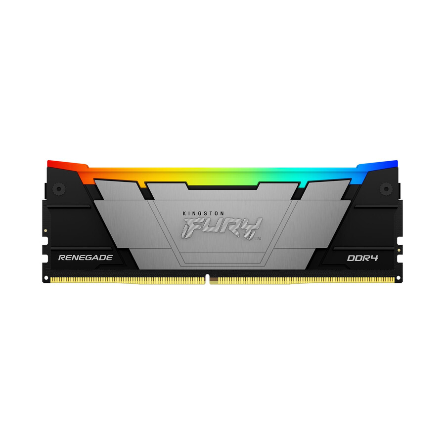 kingston fury renegade ddr4 rgb-minne - hastighet=3600mts total kit kapacitet=128gb kit=kit med 4 dram-minnen densitet=16gbit