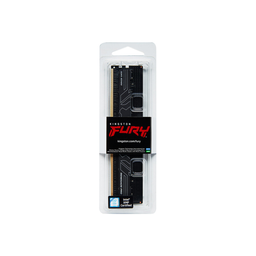 kingston fury renegade pro ddr5 rdimm-minne - hastighet=4800mts total kit kapacitet=32gb kit=enkel modul dramdensitet=16gb bit profiltyp=pluginplay