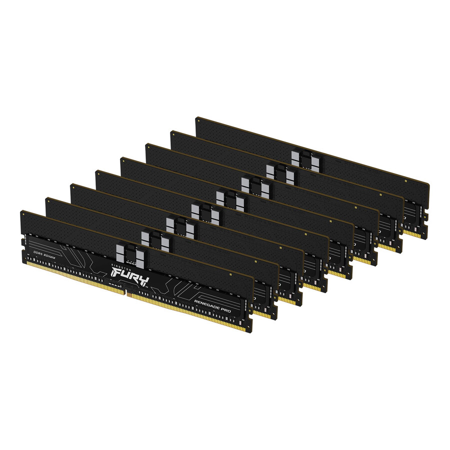 kingston fury renegade pro ddr5 rdimm-minne - hastighet=6400mts total kit kapacitet=16gb kit=single module dramdensitet=16gb bit profiltyp=intel xmp