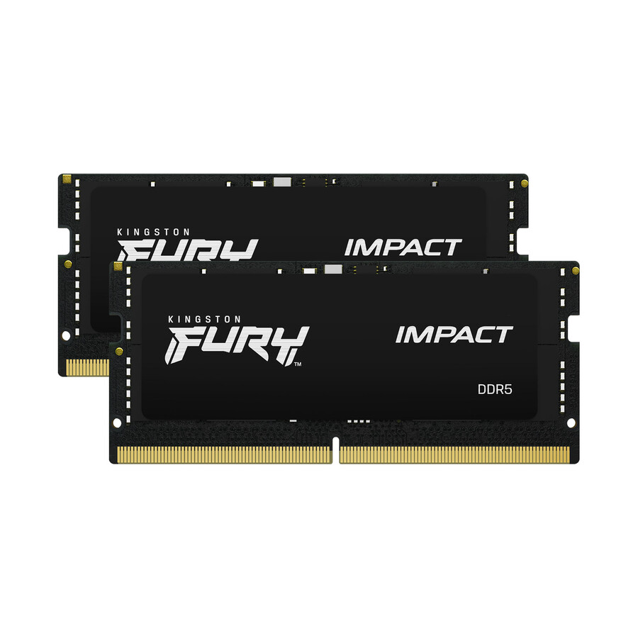 kingston fury impact ddr5-minne - hastighet=5600mts total kit kapacitet=32gb kit=kit med 2 dram densitet=16gb bit profiltyp=pluginplay