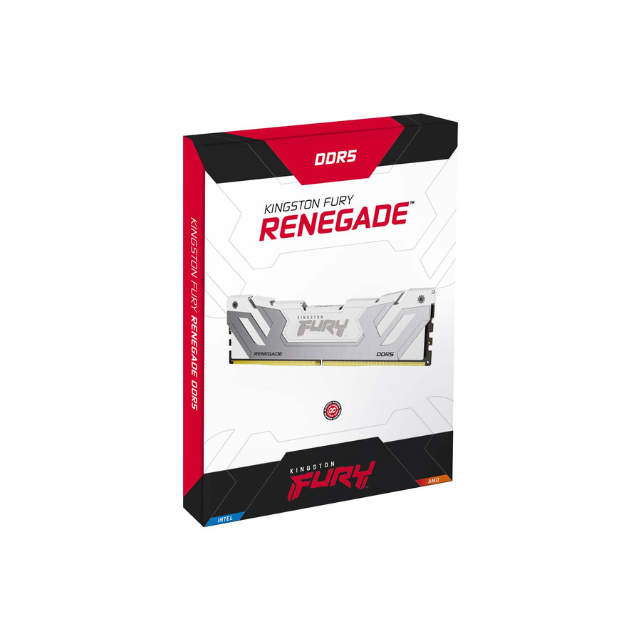 kingston fury renegade ddr5-minne - modultyp=udimm hastighet=7200mts total kit kapacitet=48gb kit=kit med 2 dram densitet=24gb färg=svart