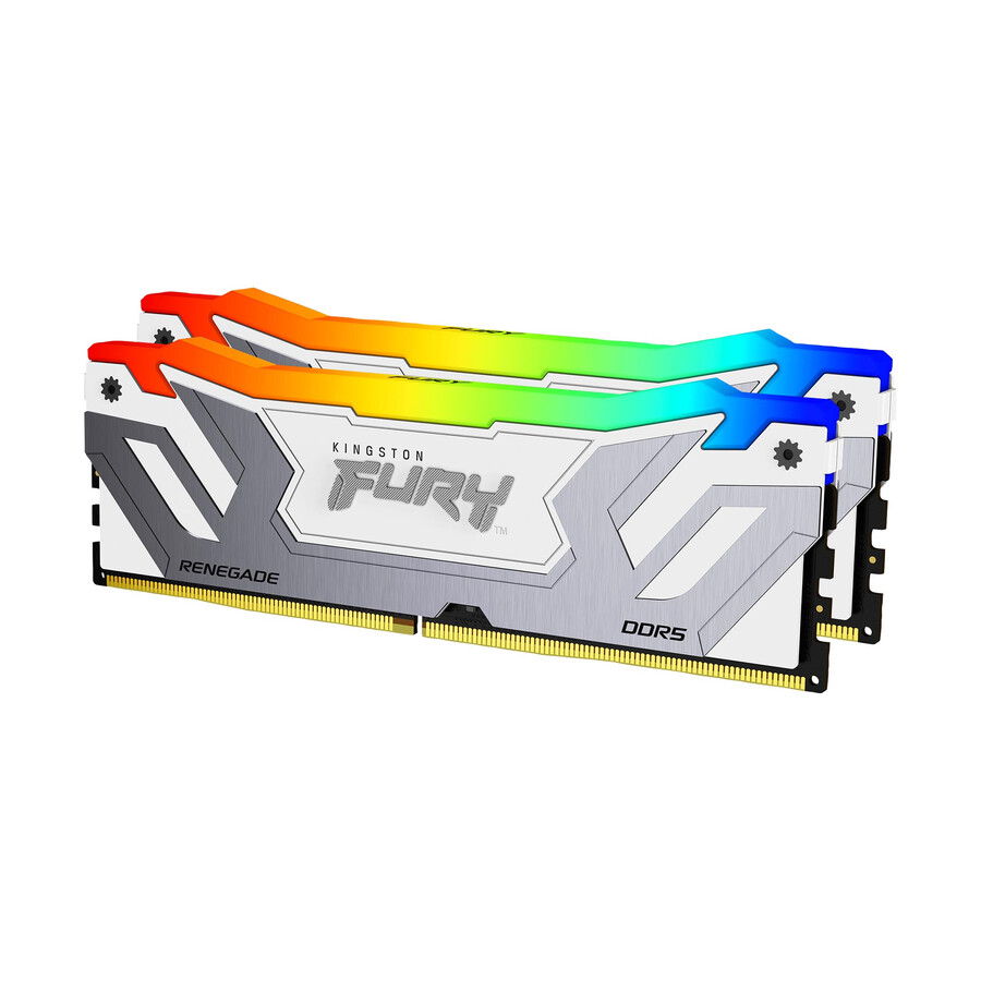 kingston fury renegade ddr5 rgb-minne - modultyp=udimm hastighet=6400mts total kit kapacitet=48gb kit=single modul drahmäthet=24gb färg=svart