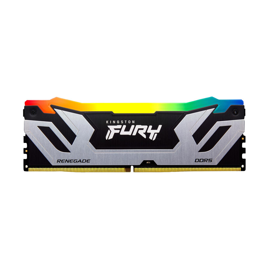 kingston fury renegade ddr5 rgb-minne - modultyp=udimm hastighet=6400mts total kit kapacitet=48gb kit=single modul drahmäthet=24gb färg=svart
