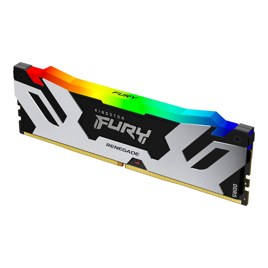 kingston fury renegade ddr5 rgb-minne - modultyp=udimm hastighet=7600mts total kit kapacitet=32gb kit=kit med 2 dram densitet=16gb färg=svart