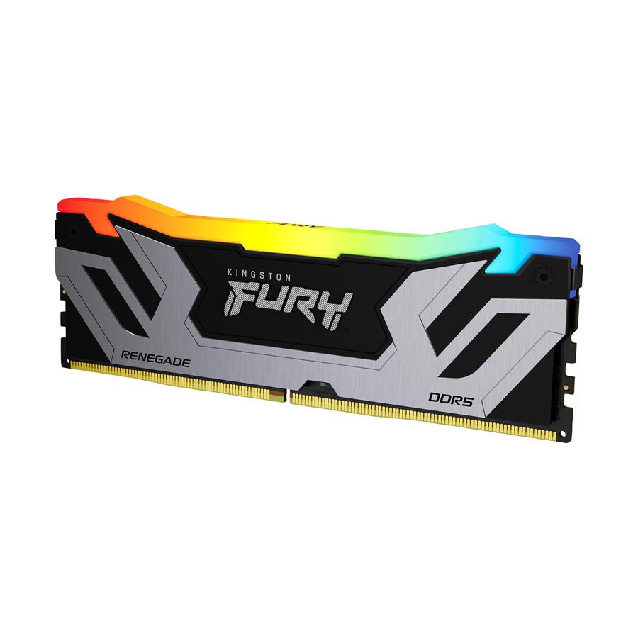kingston fury renegade ddr5 rgb-minne - modultyp=udimm hastighet=7600mts total kit kapacitet=32gb kit=kit med 2 dram densitet=16gb färg=svart