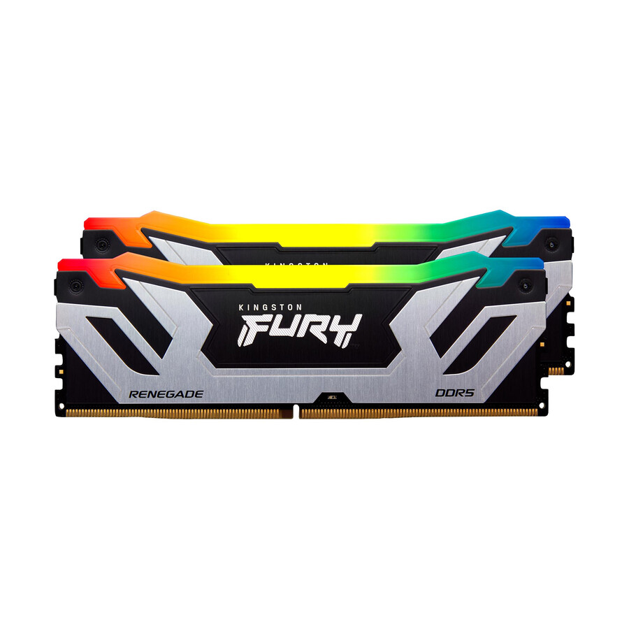 kingston fury renegade ddr5 rgb-minne - modultyp=udimm hastighet=8000mts total kit kapacitet=48gb kit=kit med 2 dram densitet=24gb färg=svart