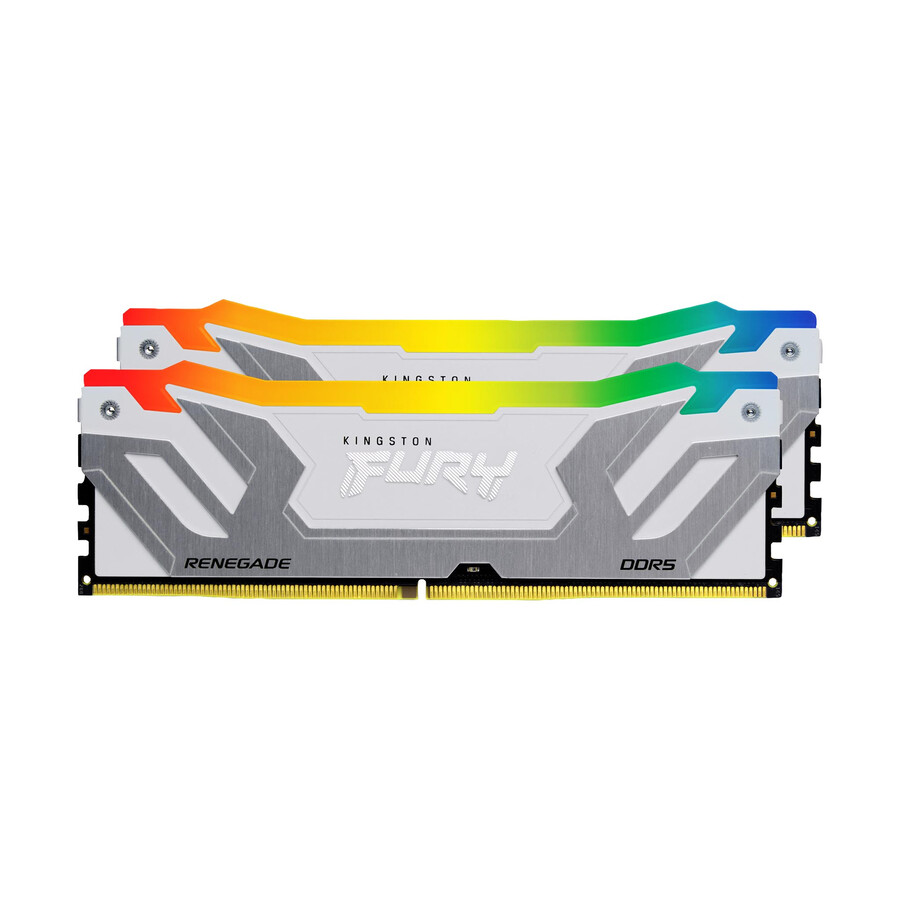 kingston fury renegade ddr5 rgb-minne - modultyp=udimm hastighet=6400mts total kit kapacitet=96gb kit=kit med 2 dram densitet=24gb färg=svart