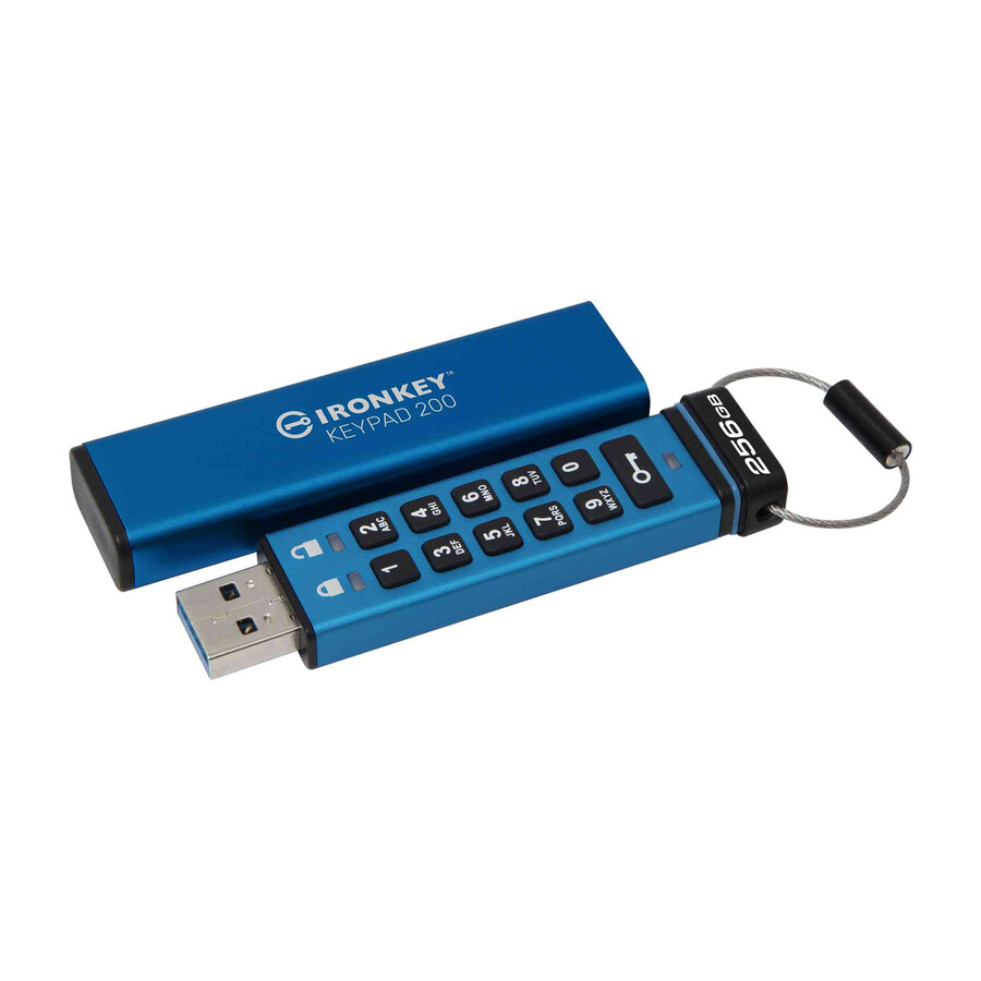 kingston ironkey keypad 200-serien usb-minne - kapacitet=16 gb kontakt=usb-c