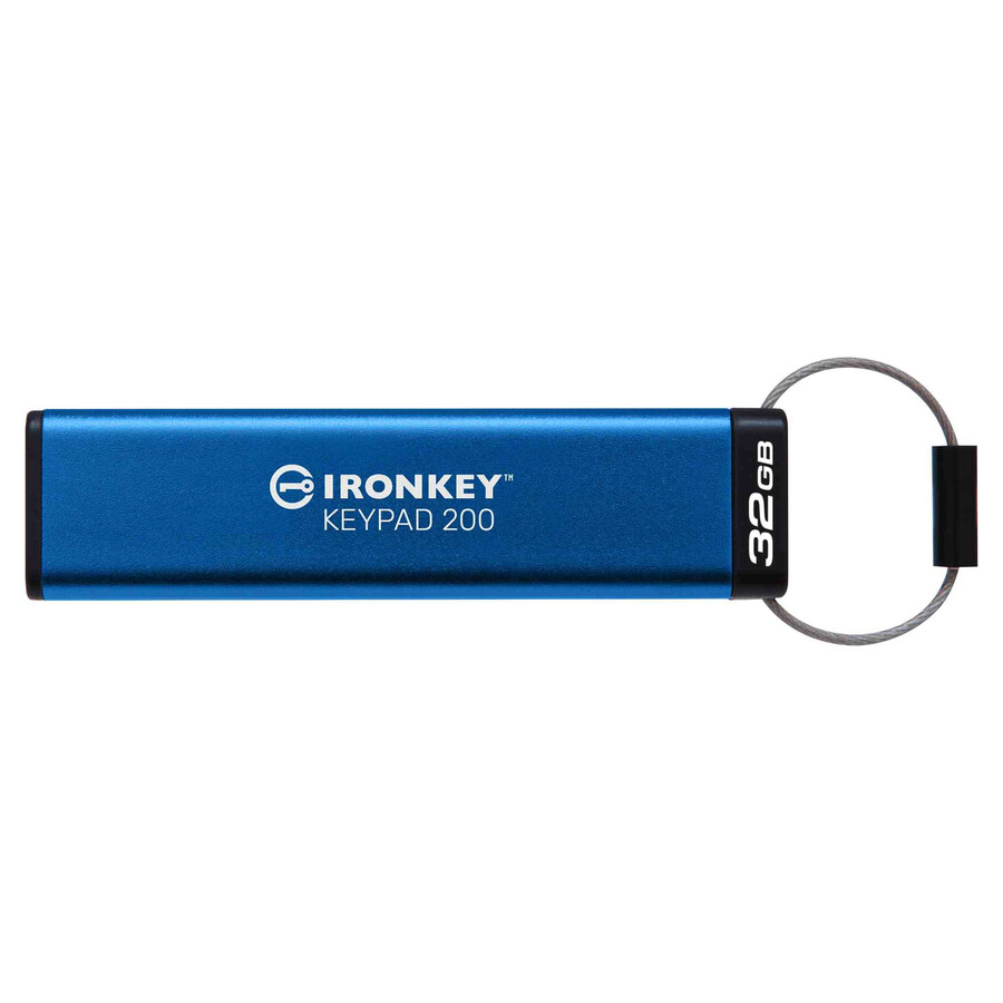 kingston ironkey keypad 200-serien usb-minne - kapacitet=32 gb kontakt=usb-c
