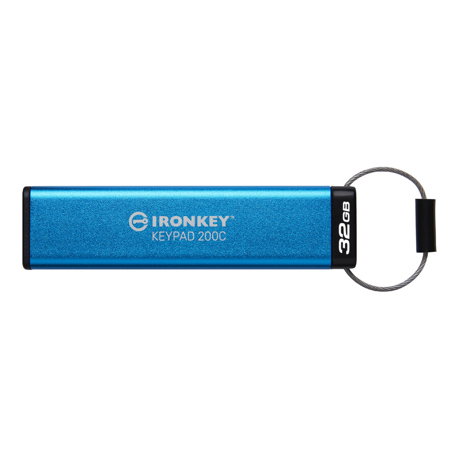 kingston ironkey keypad 200-serien usb-minne - kapacitet=64 gb kontakt=usb-c