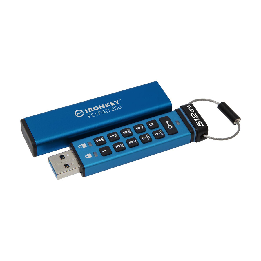 kingston ironkey keypad 200-serien usb-minne - kapacitet=64 gb kontakt=usb-c