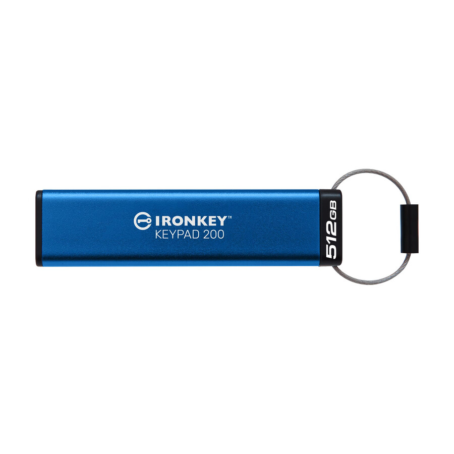 kingston ironkey keypad 200-serien usb-minne - kapacitet=256 gb kontakt=usb-a