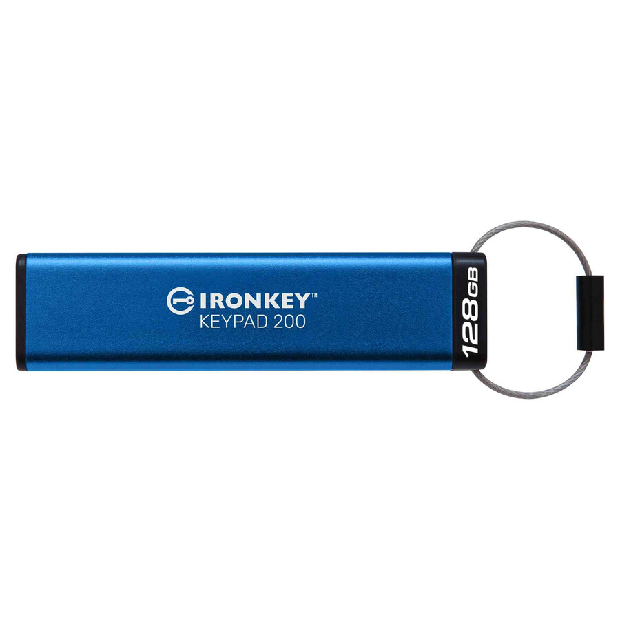 kingston ironkey keypad 200-serien usb-minne - kapacitet=256 gb kontakt=usb-a