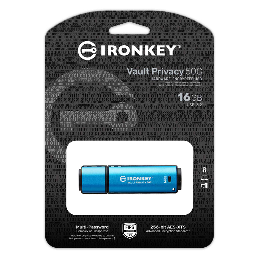 kingston ironkey vault privacy 50-serien - kapacitet=64 gb hastighetsklass=usb 3.2 gen 1 kontakt=usb-c
