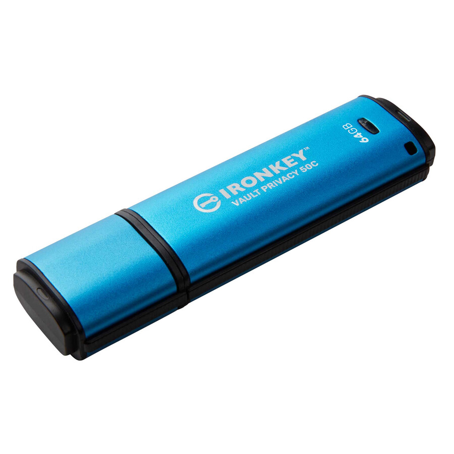 kingston ironkey vault privacy 50-serien - kapacitet=128 gb hastighetsklass=usb 3.2 gen 1 kontakt=usb-c